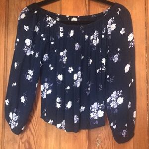 Off the shoulder floral blouse